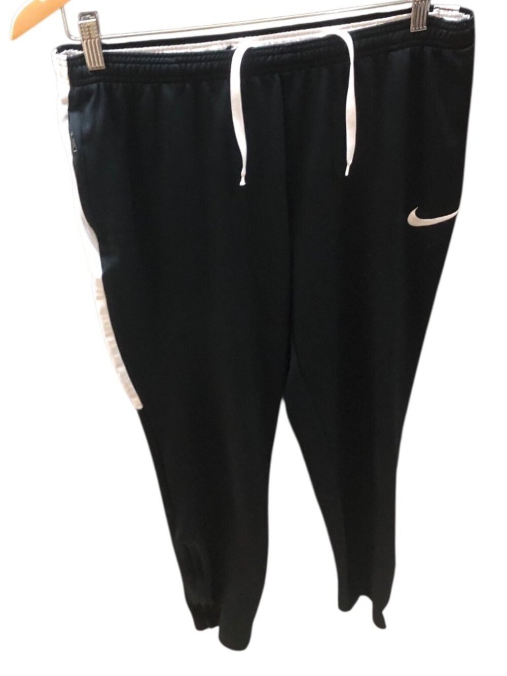 Nike Dri-Fit Track Pants Black White Mens Small